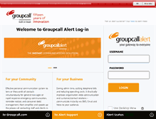 Tablet Screenshot of alert.groupcall.com
